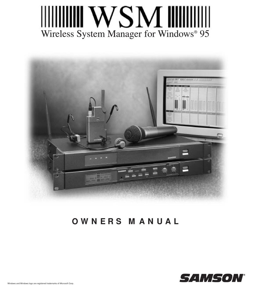 Samson WSM Wireless System Manager for Windows 95 owner's manual