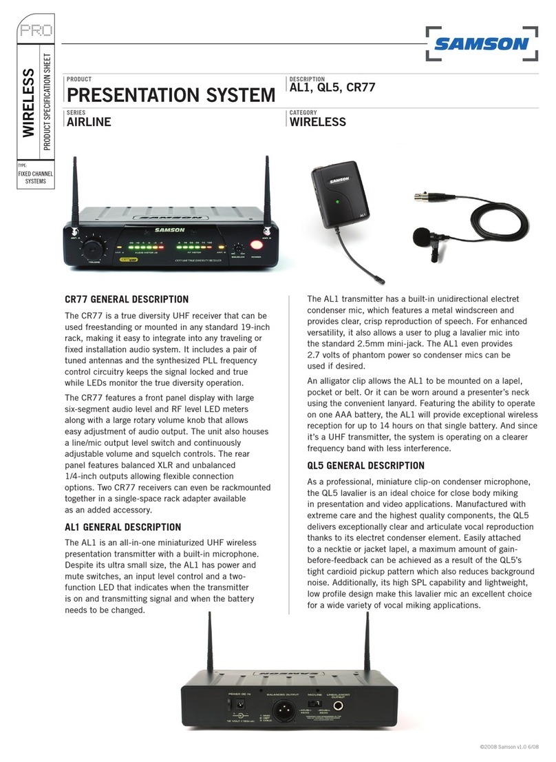 Samson AL1 User manual