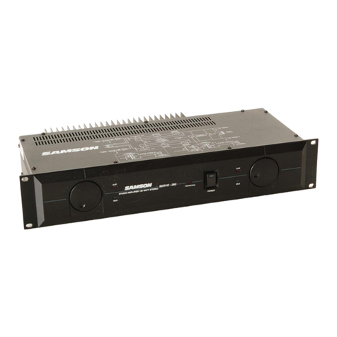 Samson Power Amplifier Servo 260 User manual