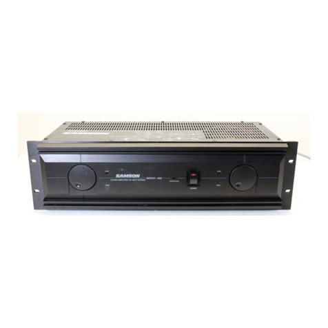 Samson Power Amplifier Servo 550 User manual
