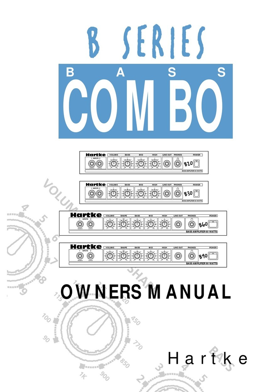 Hartke B90 owner's manual