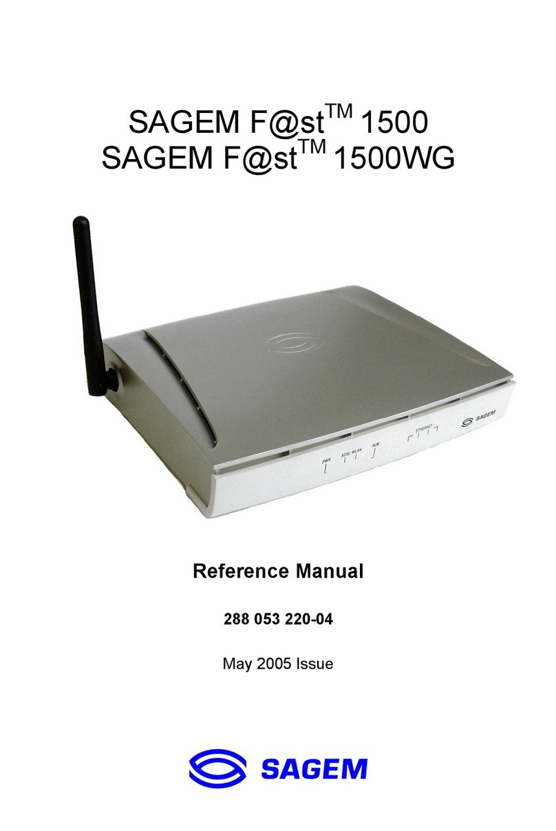 Sagem SAGEMFAST 1500WG Reference manual
