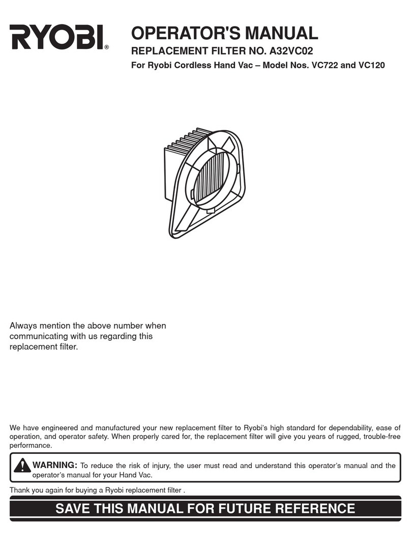 Ryobi VC722VC120 Operator's manual