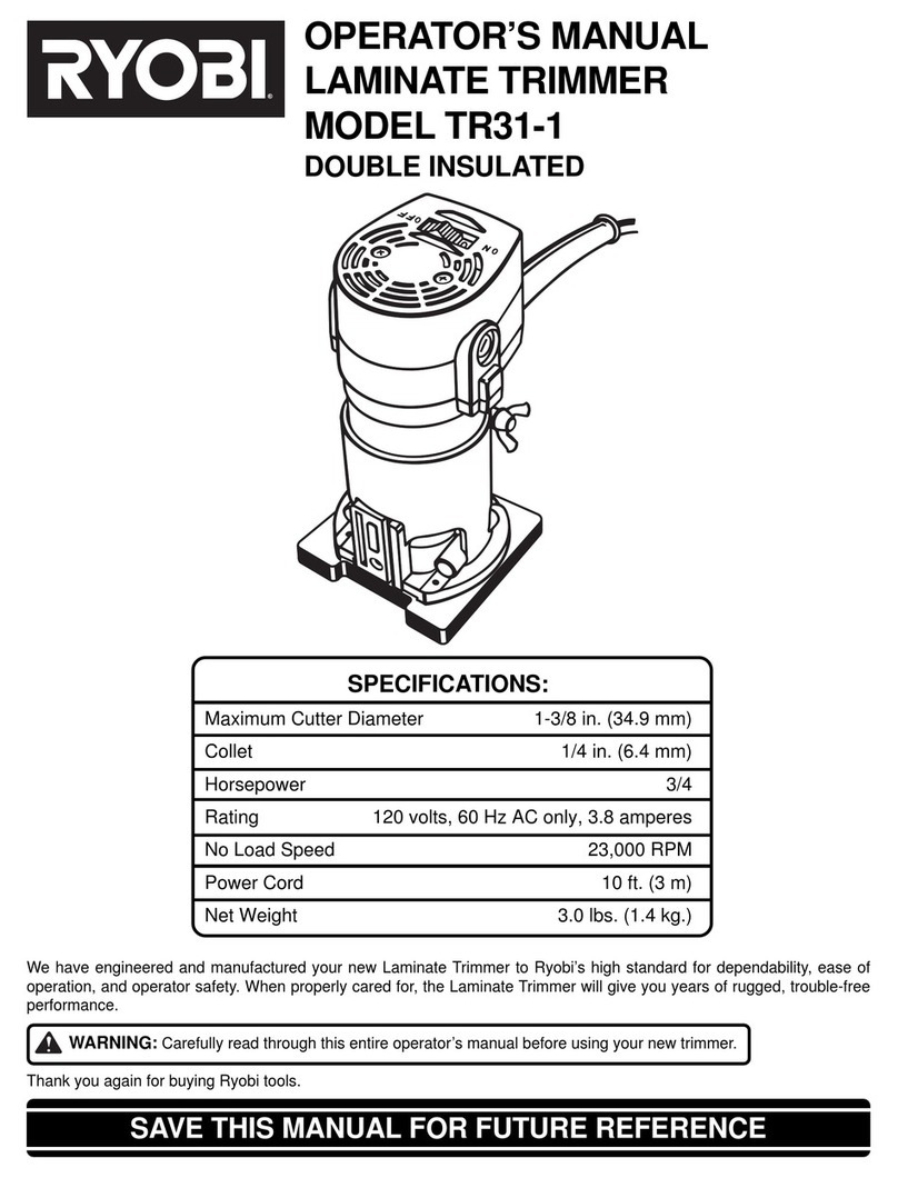 Ryobi TR31-1 User manual