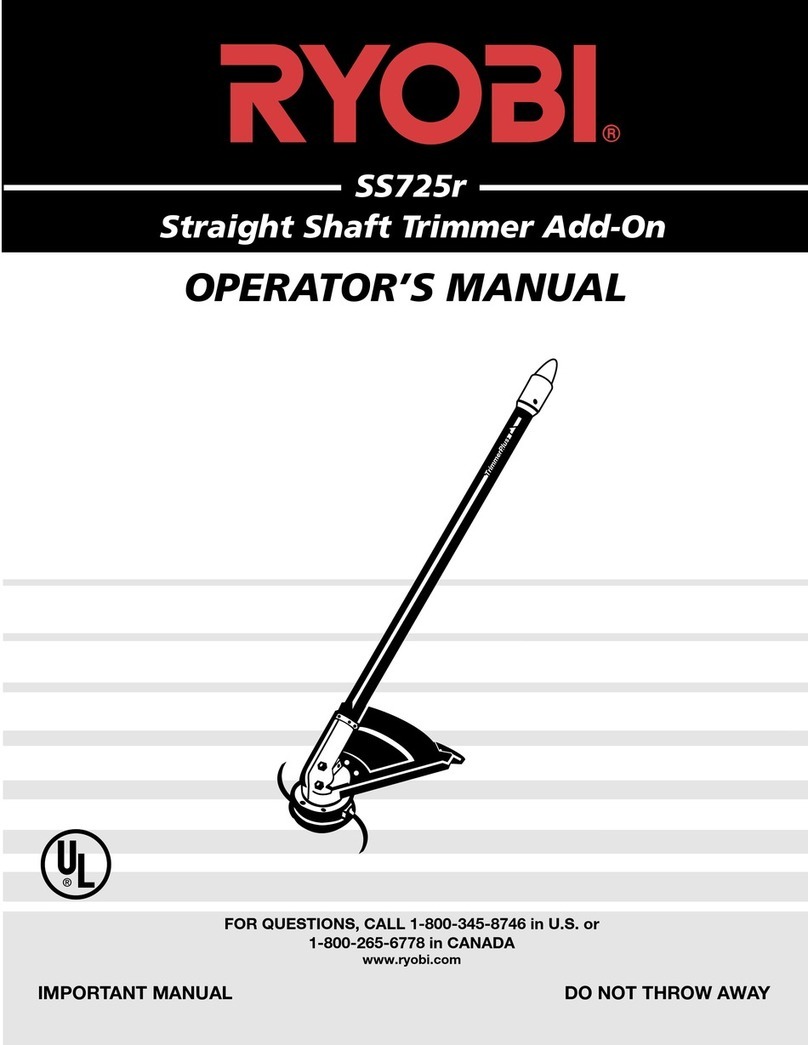 Ryobi SS725r Operator's manual