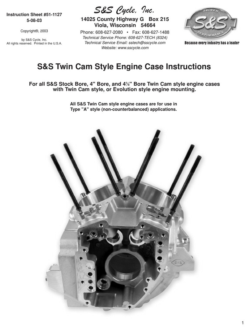 S&S Cycle Automobile Parts instruction sheet