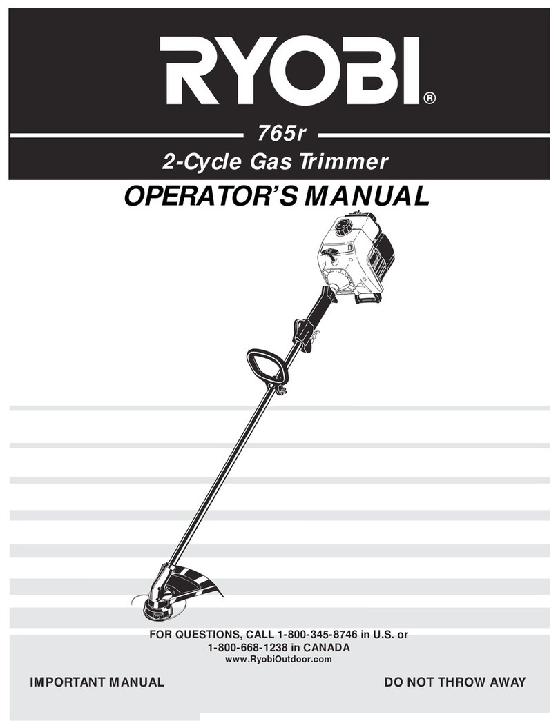 Ryobi 765r Operator's manual