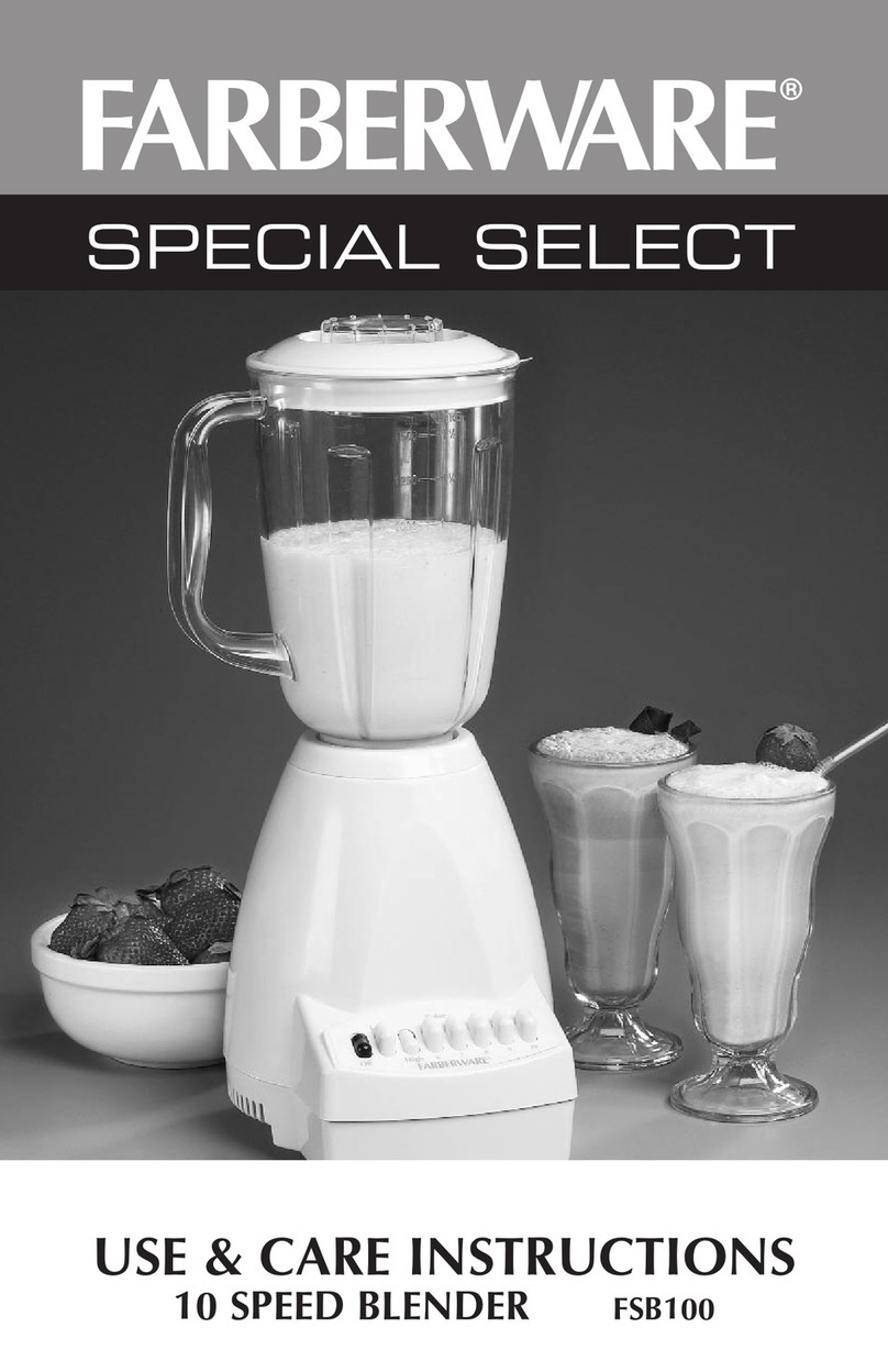 Farberware Special Select FSB100 Quick reference guide