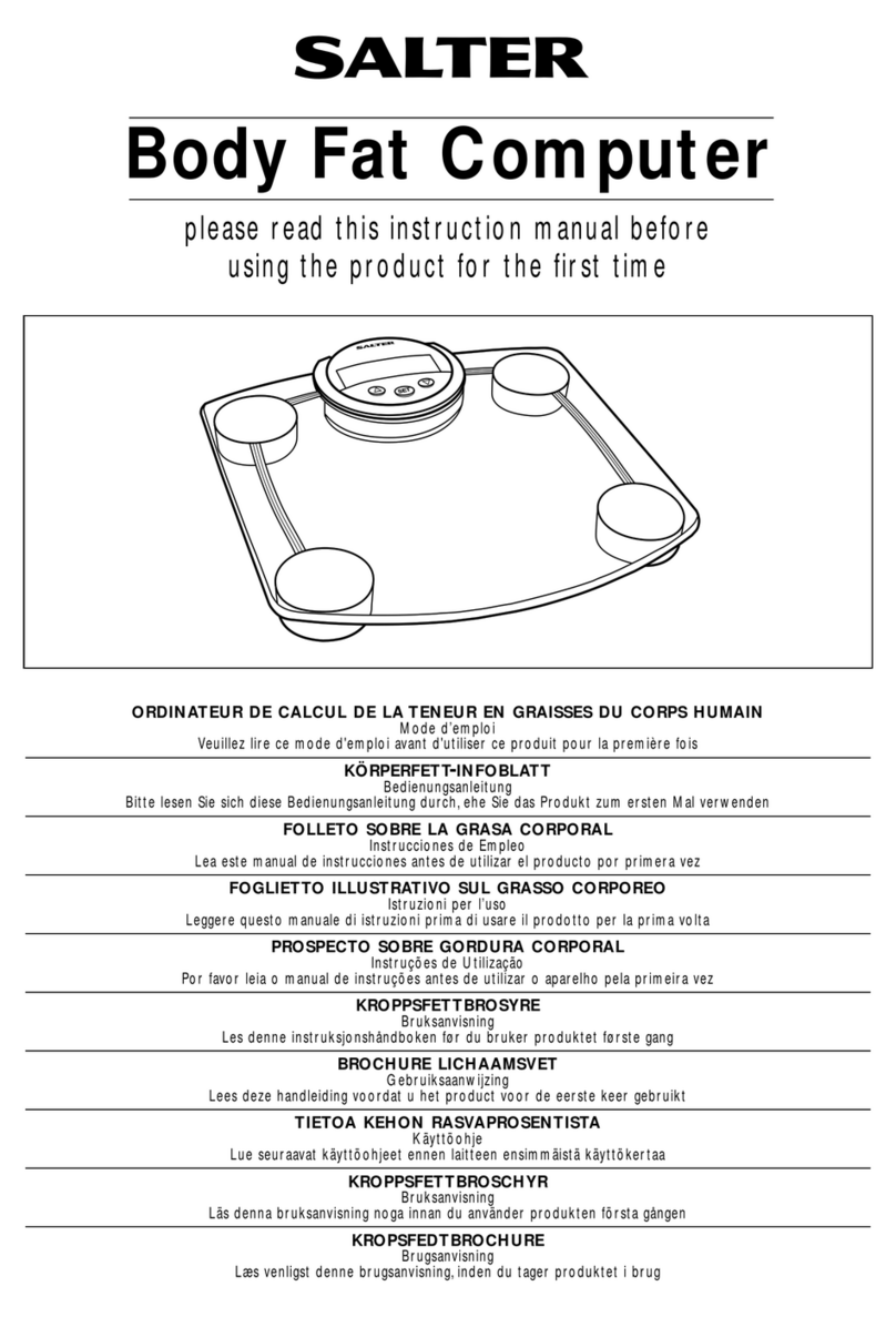 Salter Housewares Body Fat Computer instruction manual