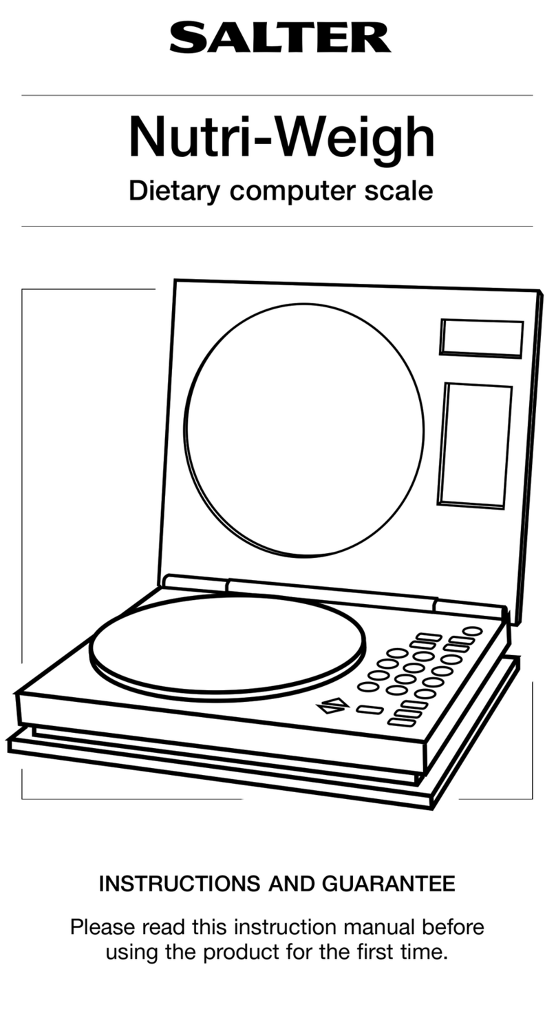 Salter Housewares Nutri-Weigh User manual