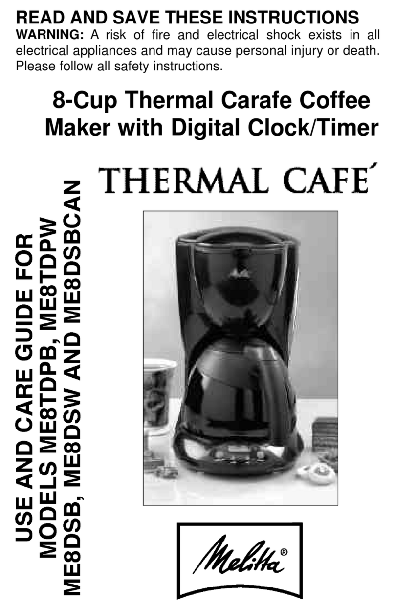 Salton Thermal Cafe ME8DSB Use and care guide