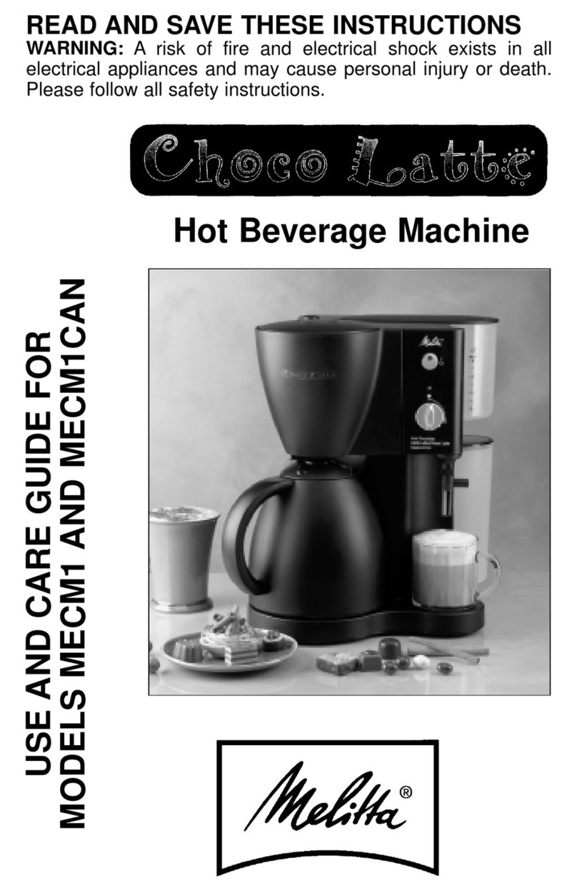 Melitta Choco Latte MECM1 Use and care guide