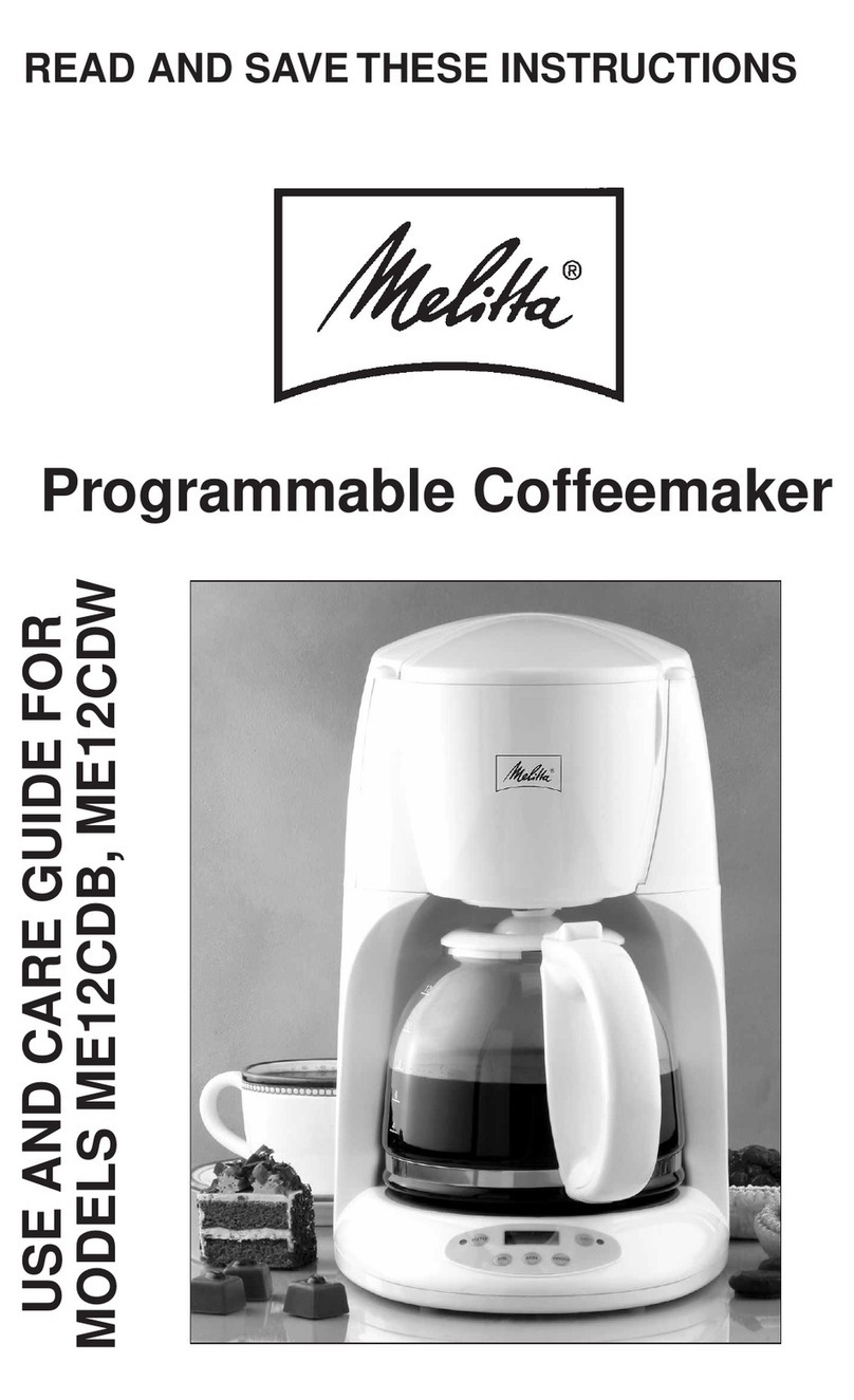 Melitta ME12CDB User manual