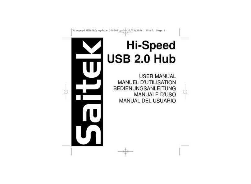 Saitek Hi-Speed USB 2.0 Hub user manual
