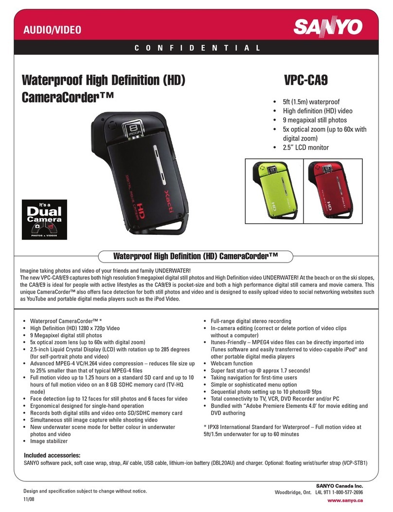Sanyo VPC-E9 Specifications