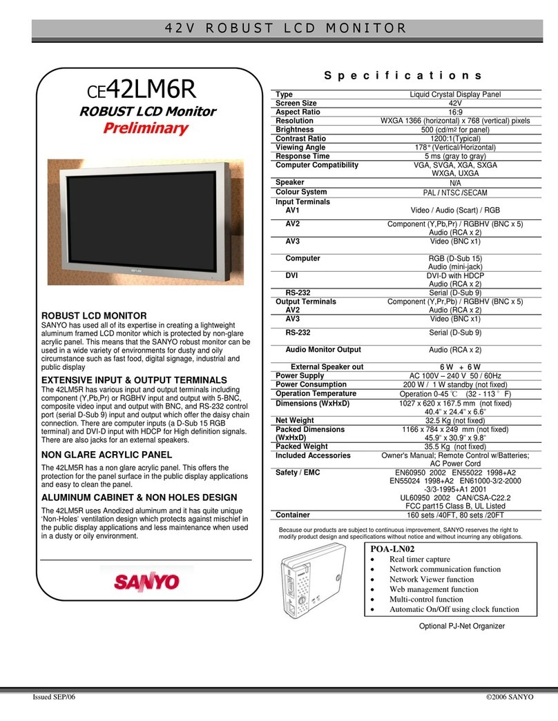 Sanyo CE42LM6R User manual Sanyo CE42LM6R User manual