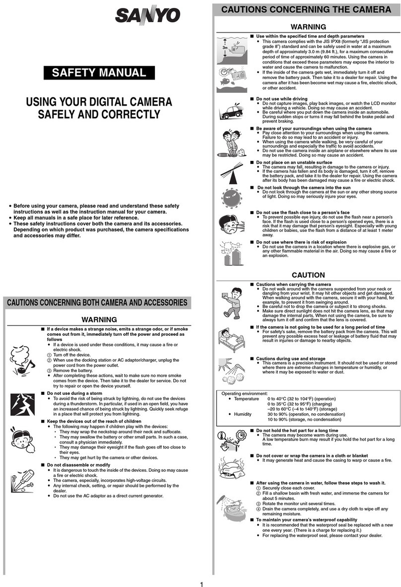 Sanyo Xacti VPC-WH1YL User guide