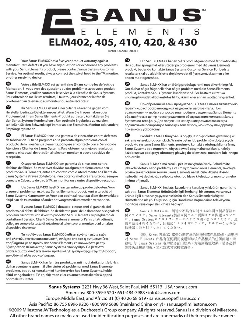 Sanus Systems ELM420 instruction manual