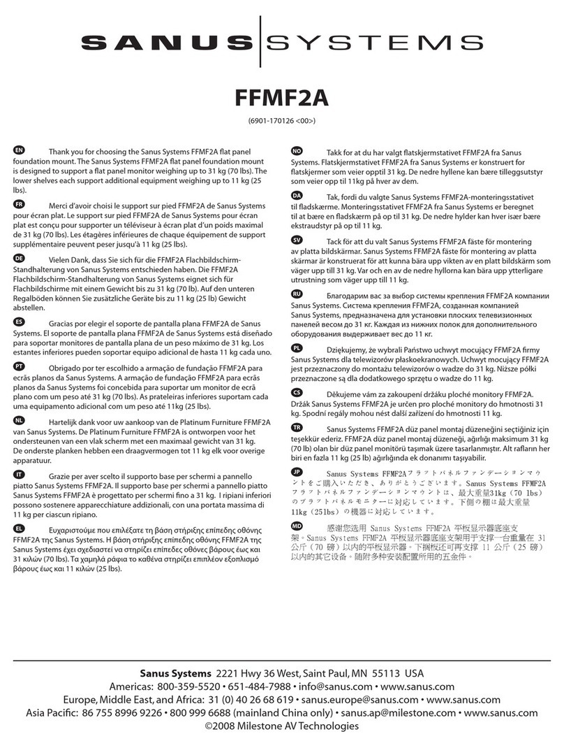 Sanus Systems FFMF2A product manual