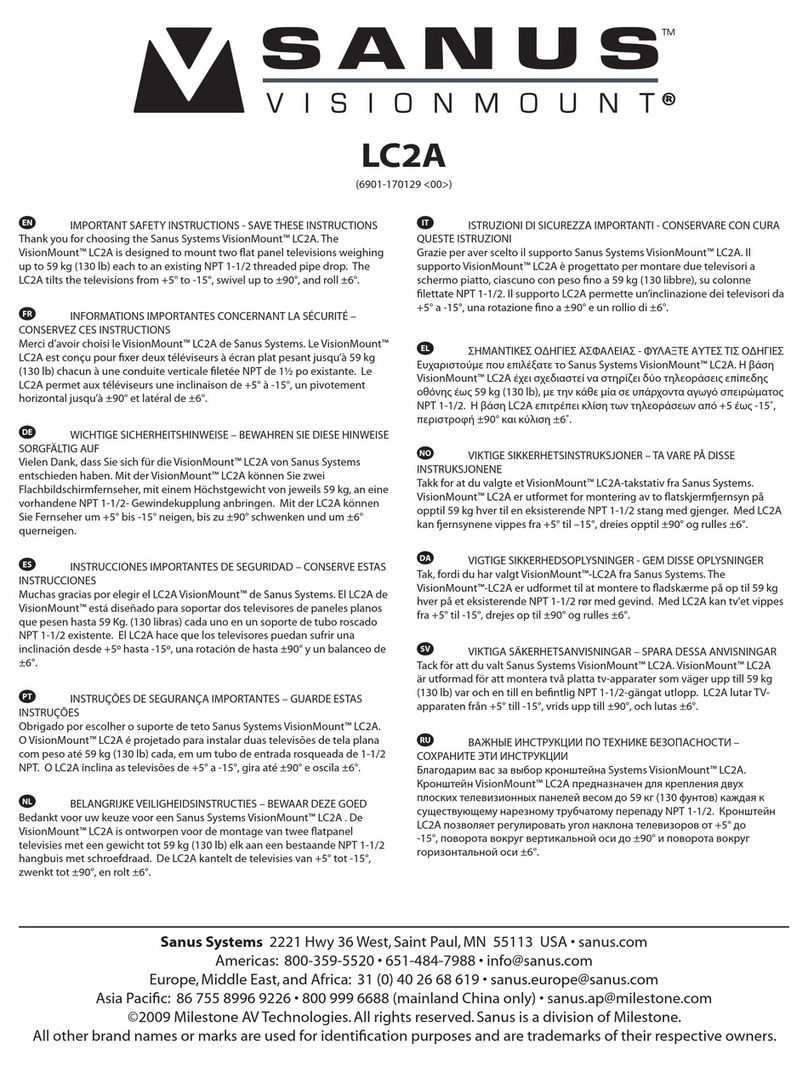 Sanus Systems VisionMount LC2A User manual