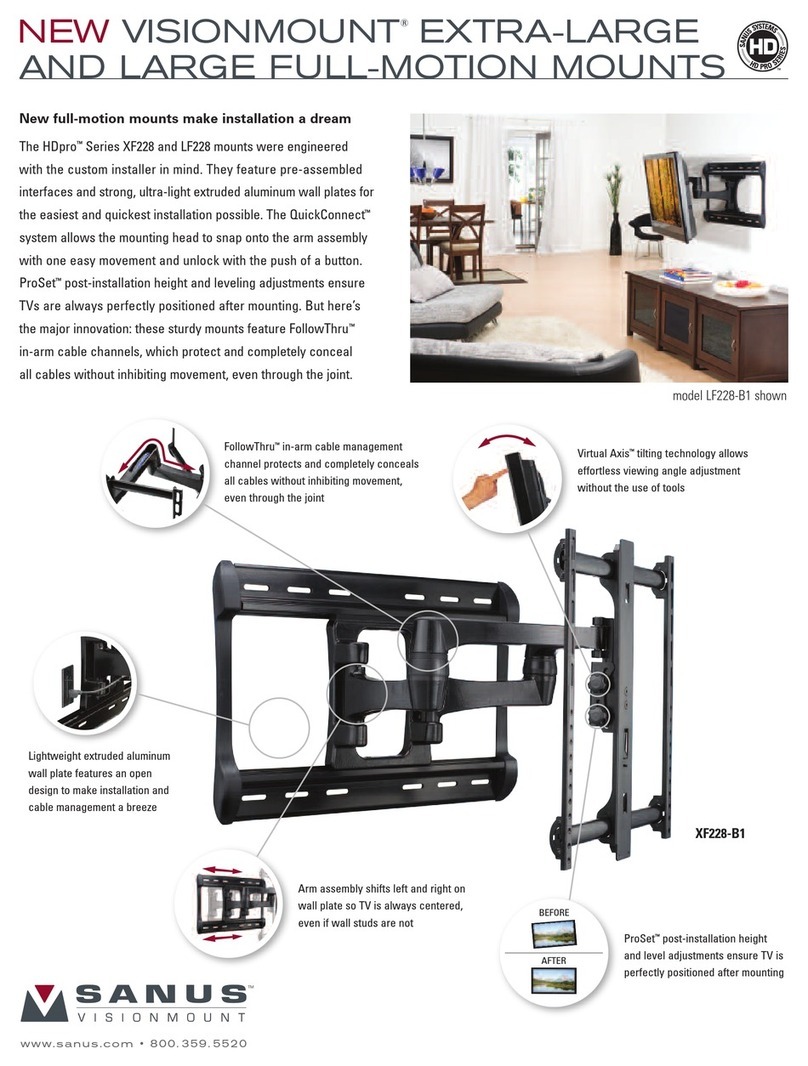 Sanus New VisionMount LF228-B1 Brochure & specs Sanus New VisionMount LF228-B1 Brochure & specs