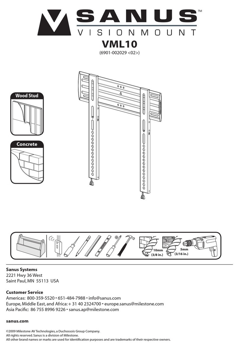 Sanus Systems New VisionMount VML10 instruction manual