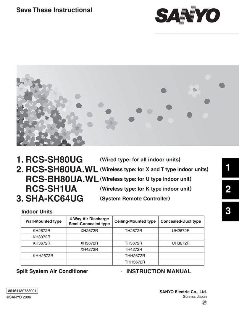 Sanyo RCS-BH80UA.WL User manual
