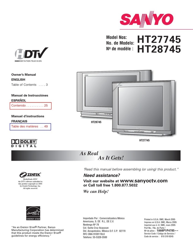 Sanyo HT27745 User manual