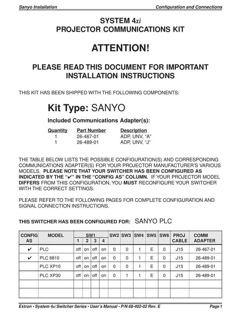 Sanyo PLC installation instructions