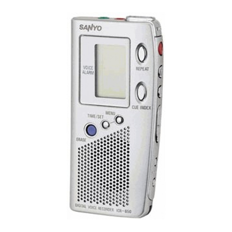 Sanyo ICR-B50 - 8 MB Digital Voice Recorder instruction manual