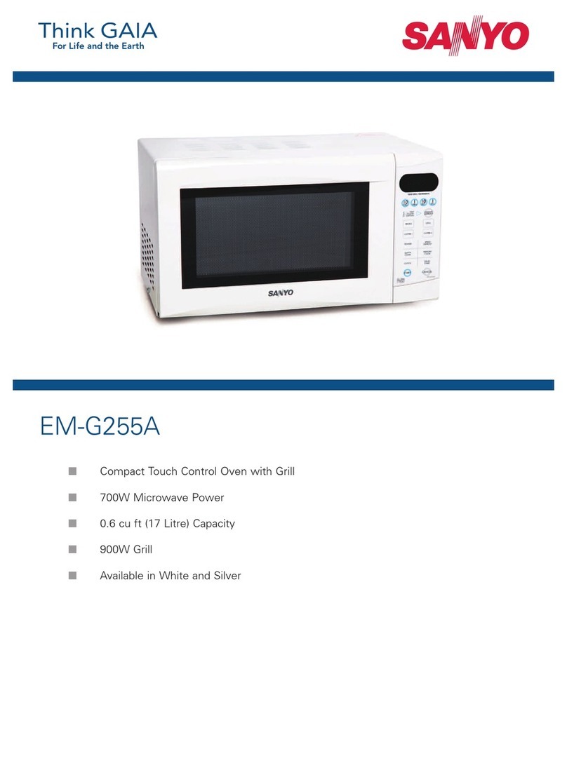 Sanyo EM-G255A Specification sheet