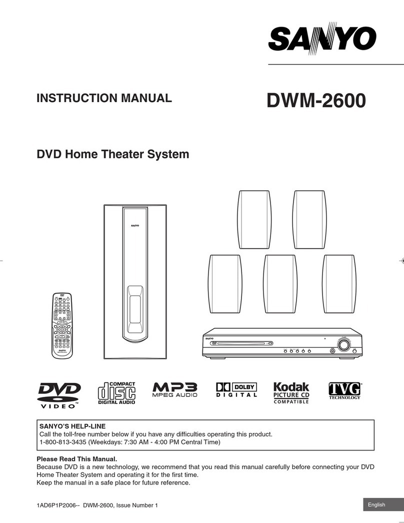 Sanyo DWM-2600 User manual Sanyo DWM-2600 User manual