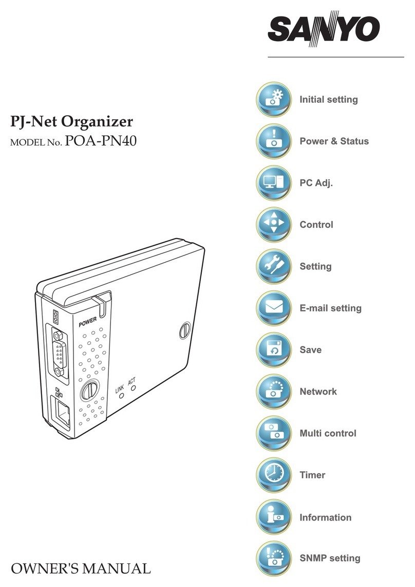 Sanyo PJ-Net Organizer Plus POA-PN40 owner's manual