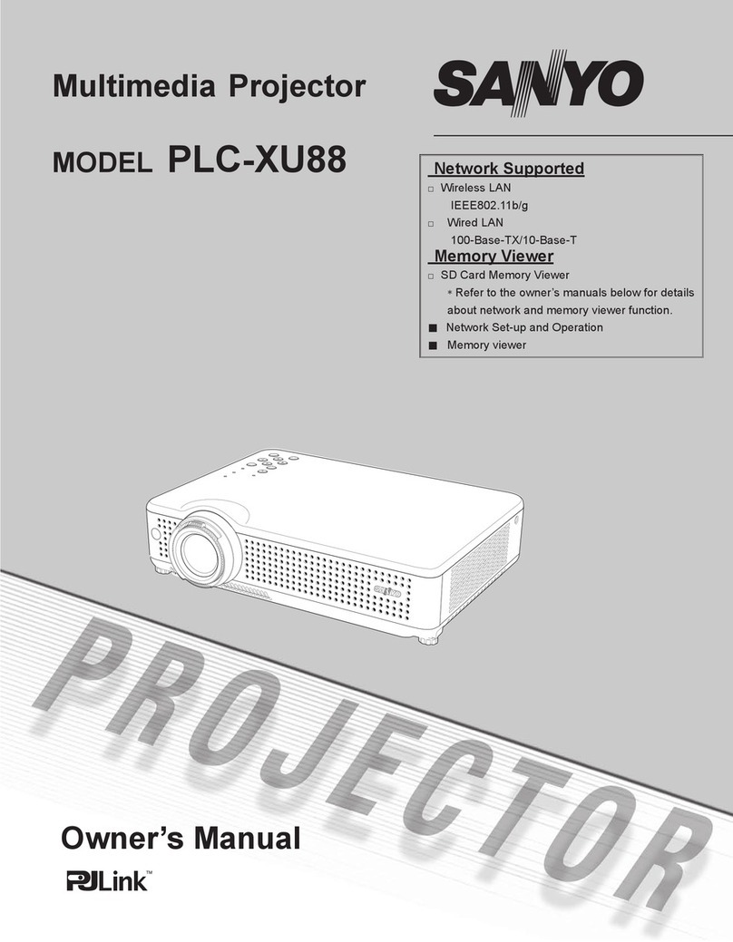Sanyo XU88 - PLC XGA LCD Projector User manual