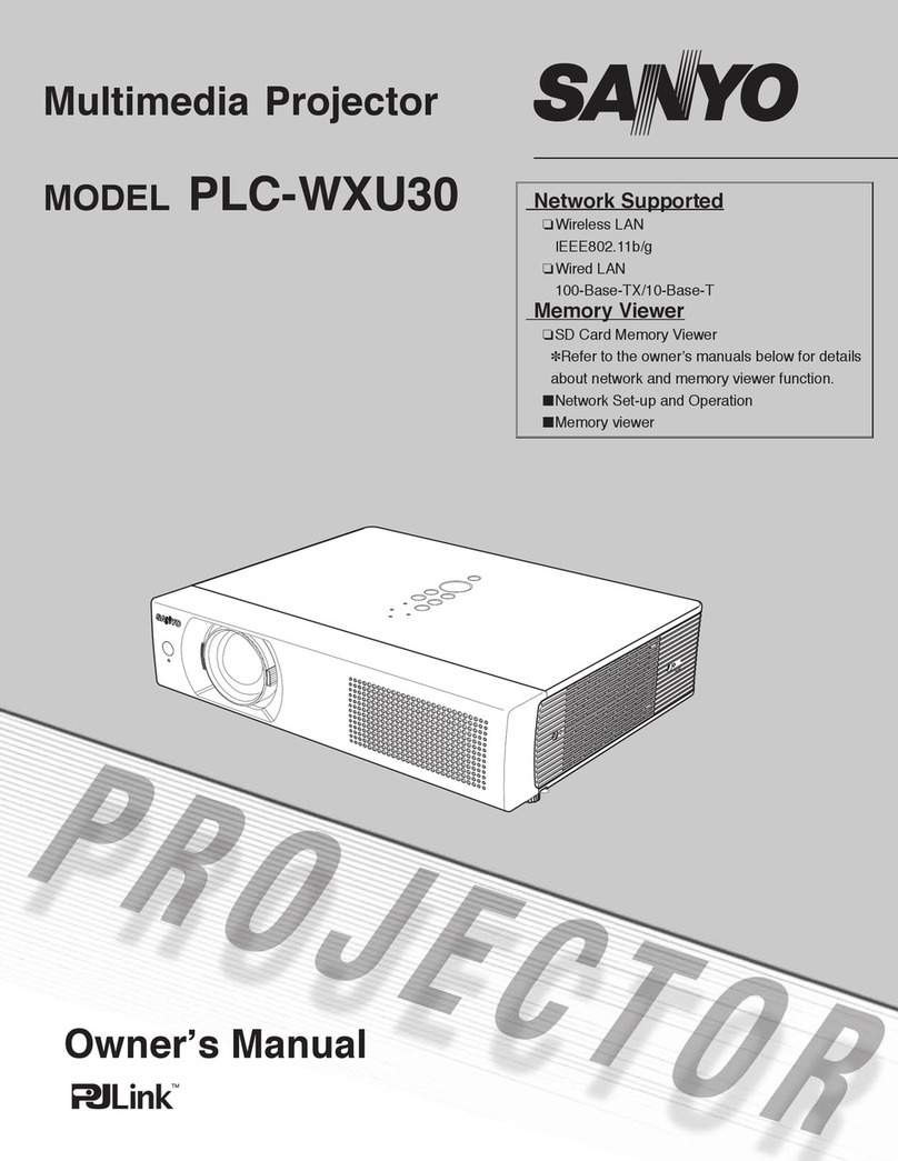Sanyo PLC-WXU30 User manual Sanyo PLC-WXU30 User manual