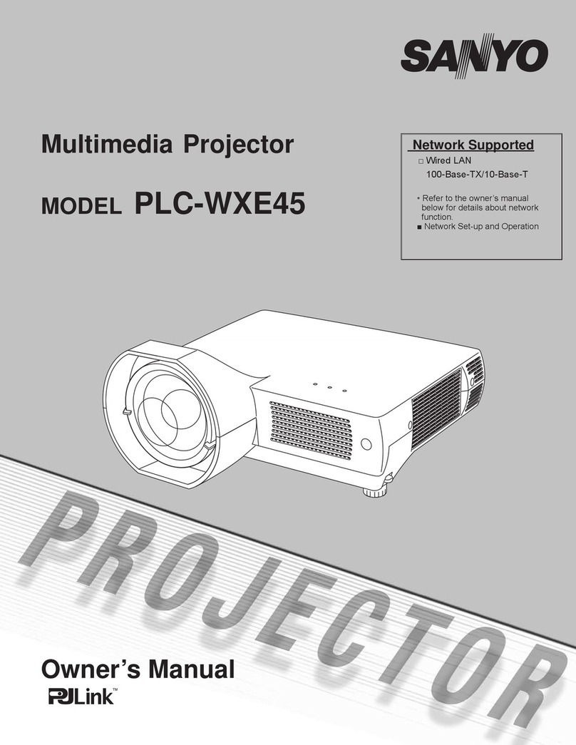 Sanyo PLC-WXE45 User manual Sanyo PLC-WXE45 User manual