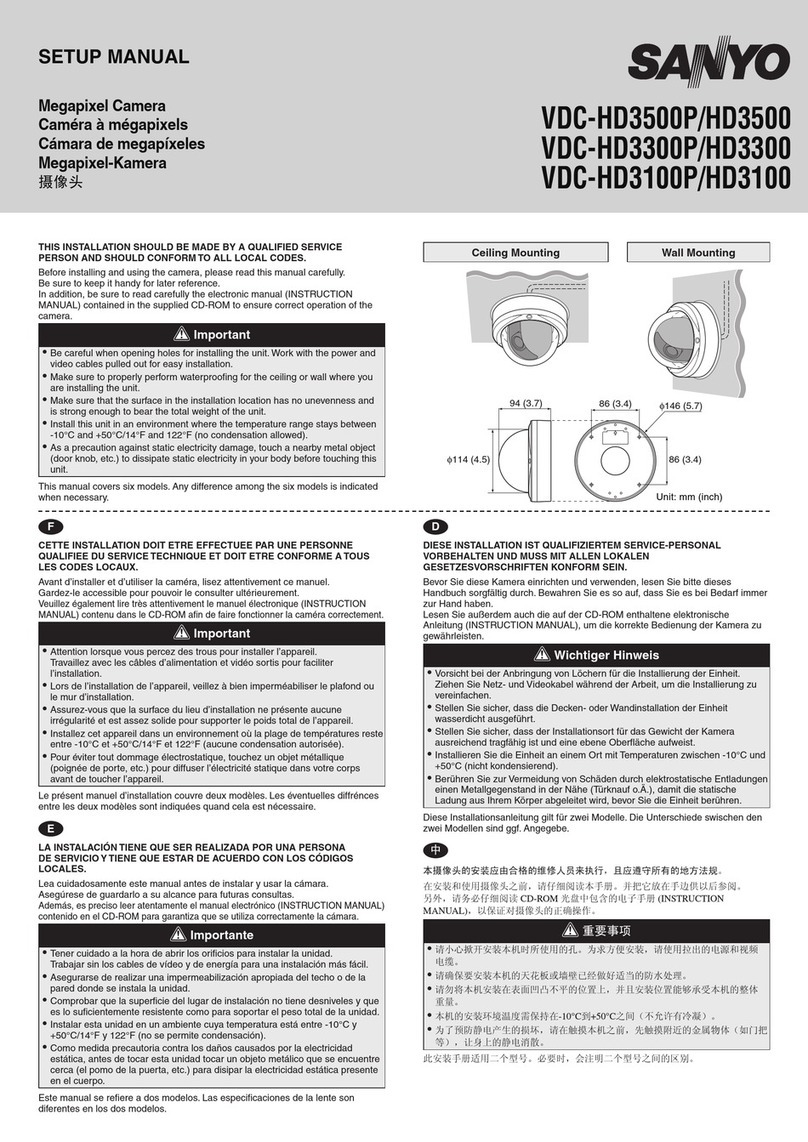 Sanyo VDC-HD3100P/HD3100 User guide