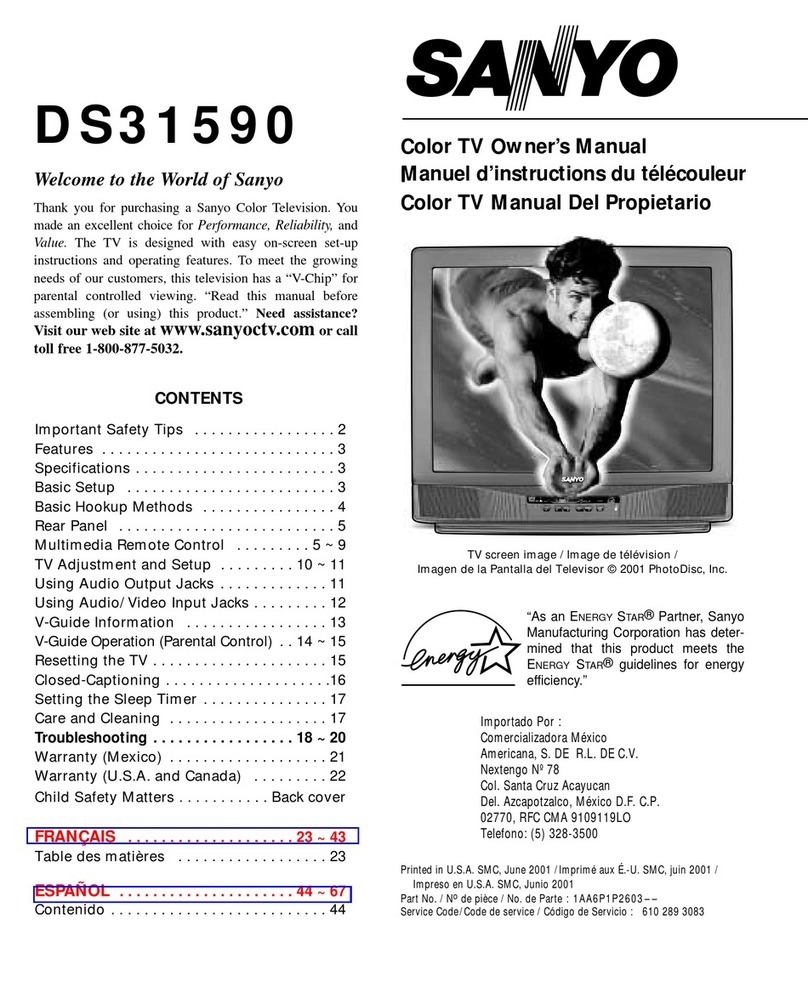 Sanyo DS31590 User manual Sanyo DS31590 User manual