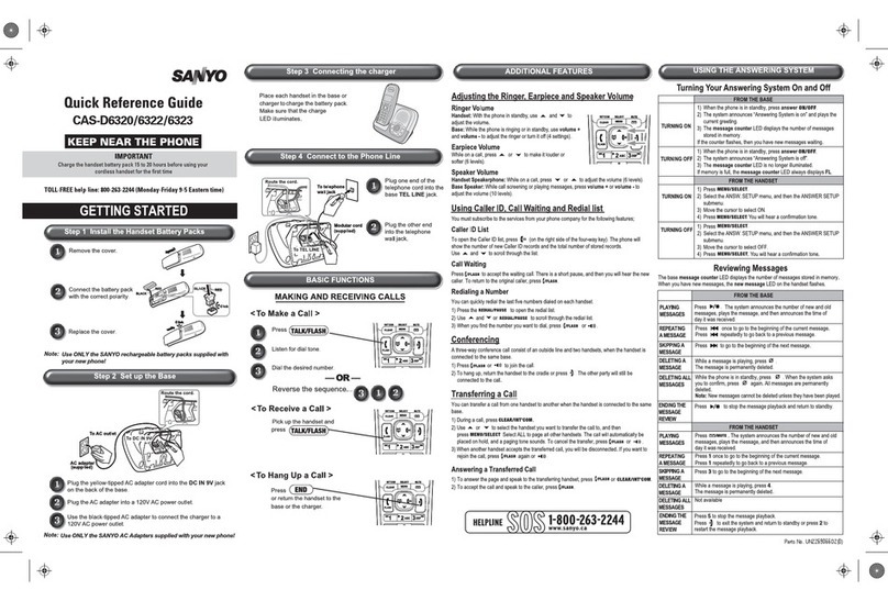 Sanyo CAS-D6320 User manual Sanyo CAS-D6320 User manual