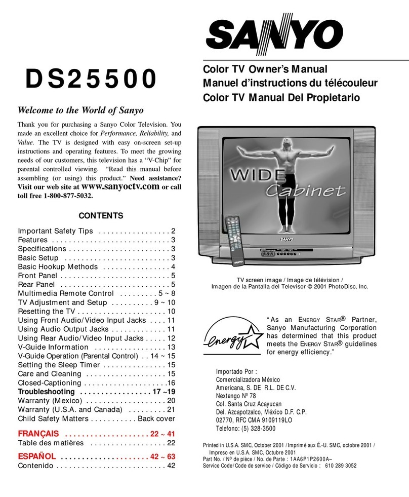 Sanyo DS25500 User manual