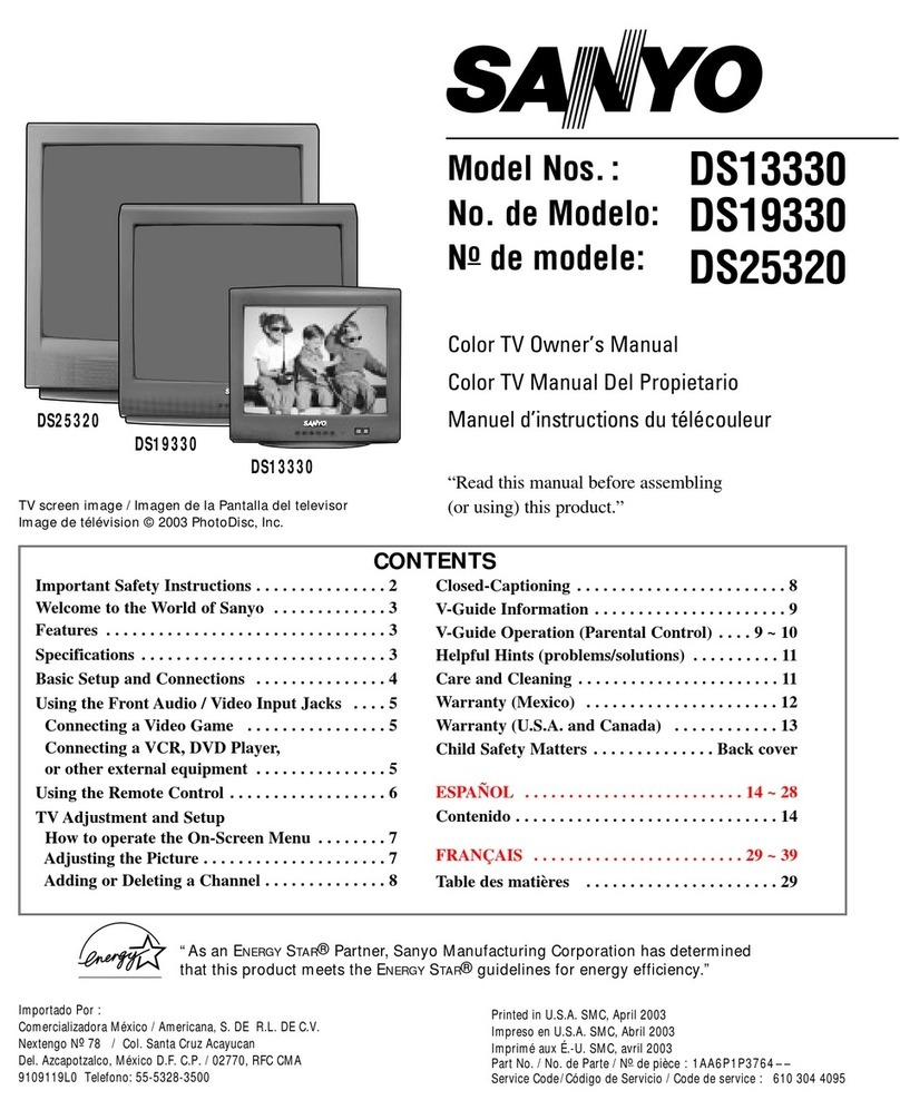 Sanyo DS13330, DS19330, DS25320 User manual