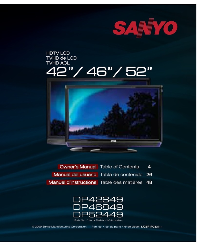 Sanyo DP42849 - 42" LCD TV User manual