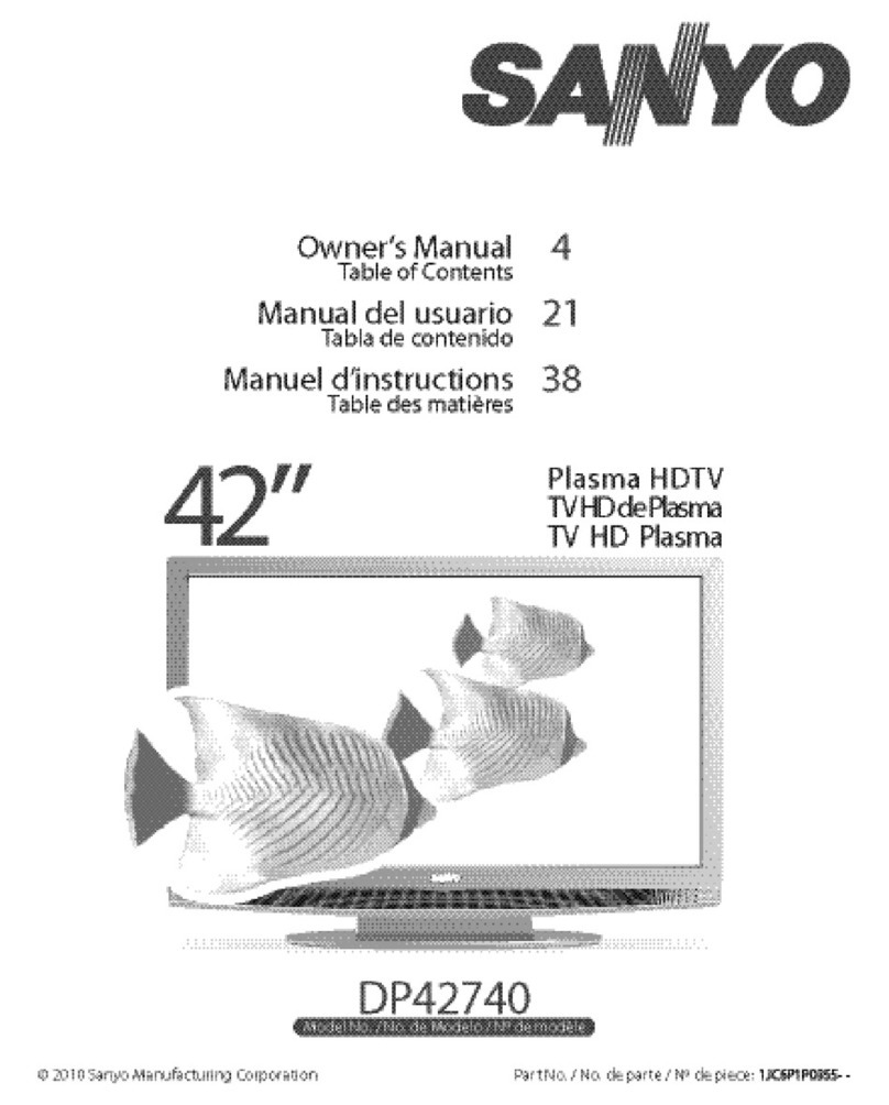 Sanyo DP42740 - 42"Class 720p Plasma User manual