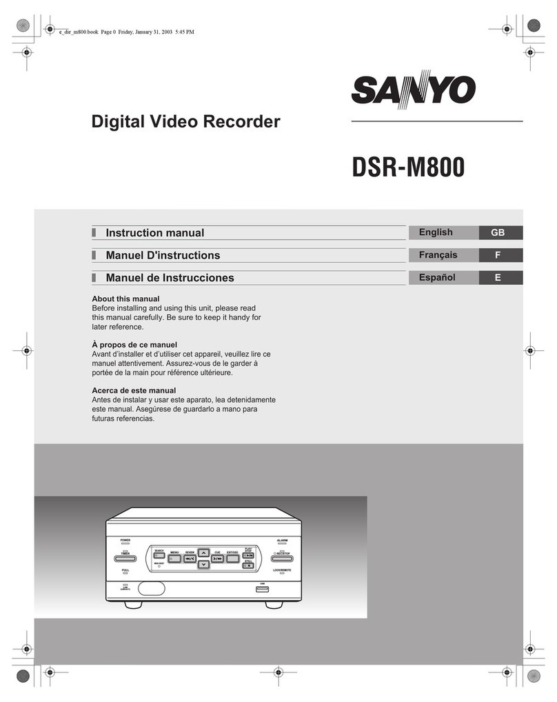Sanyo DSR-M800 User manual