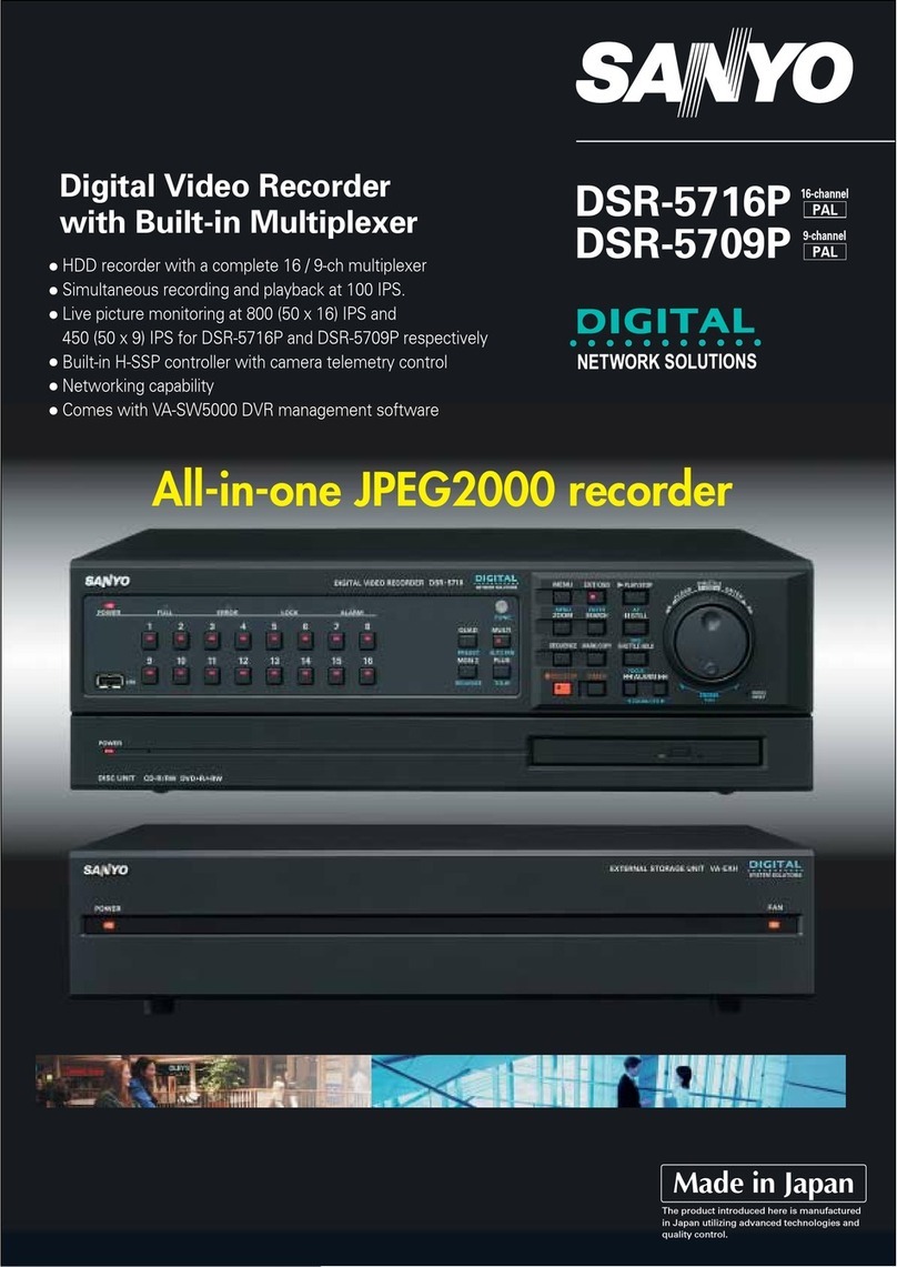 Sanyo DSR-5709P User manual