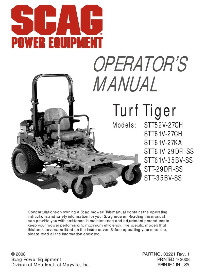Scag Power Equipment Turf Tiger STT-29DFI-SS Operator's manual