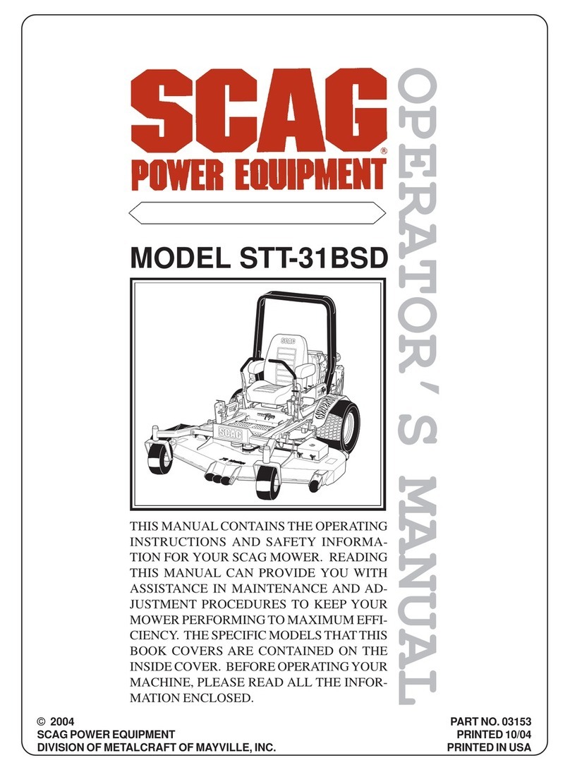 Scag Power Equipment STT-31BSD Operator's manual