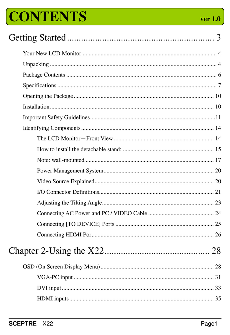 Sceptre X22 User manual