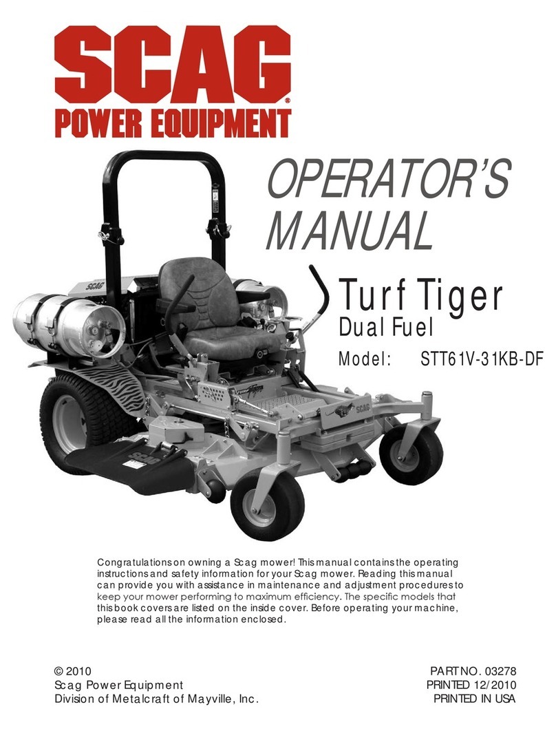 Scag Power Equipment TURF TIGER STT61V-31KB-DF Operator's manual