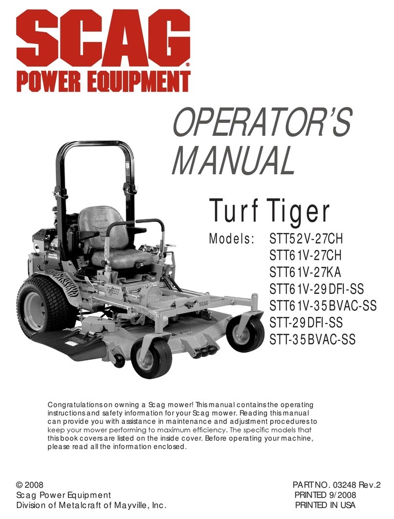 Scag Power Equipment Turf Tiger STT-29DFI-SS Operator's manual